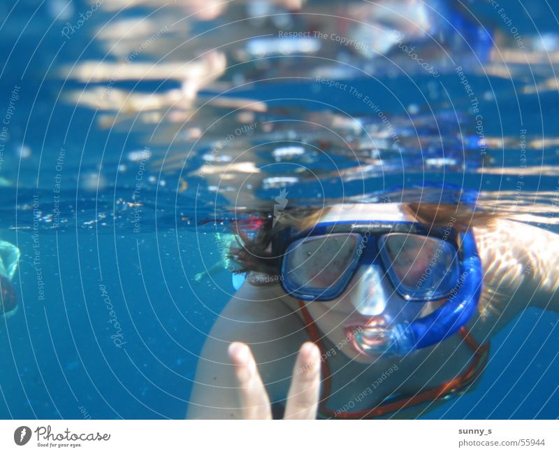 hi Taucherbrille tauchen Schnorcheln Unterwasseraufnahme Wasser