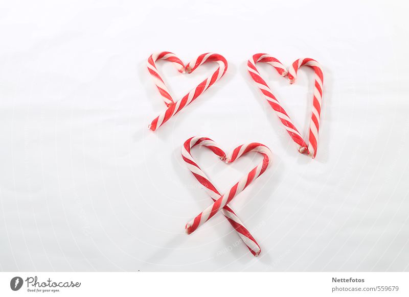 Zuckerherzen Lebensmittel Süßwaren Valentinstag Muttertag Weihnachten & Advent Herz rot weiß Gefühle Glück Liebe Verliebtheit Farbfoto Studioaufnahme