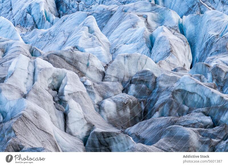 Eisige Texturen des VatnajÃ¶kull-Gletschers Nahaufnahme natürlich Schönheit Island Nationalpark blau Formation Eiskappe Landschaft im Freien kalt gefroren