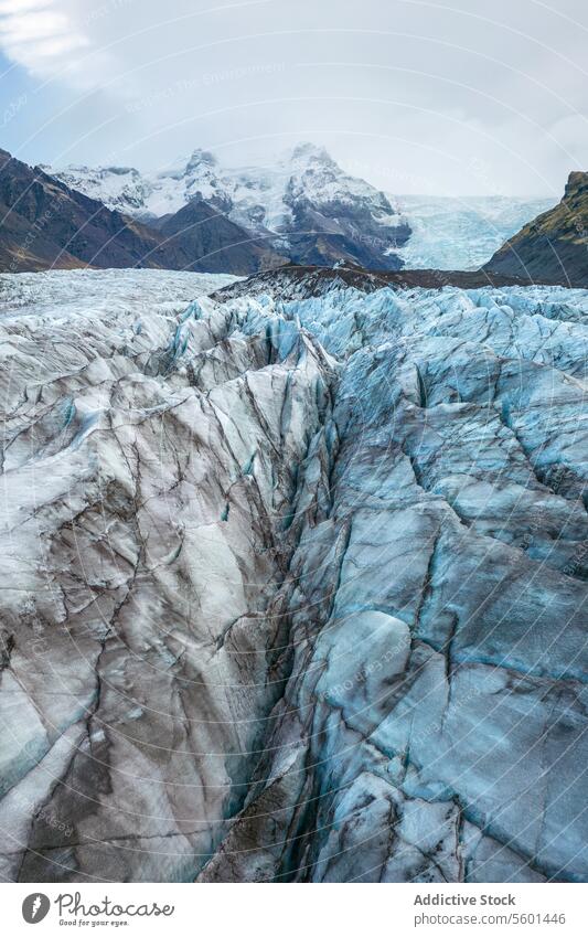 MajestÃ?tische Gletscherlandschaft im VatnajÃ¶kull-Park, Island Eis Crevasse Berge u. Gebirge robust Gelände Landschaft Natur im Freien reisen Abenteuer kalt