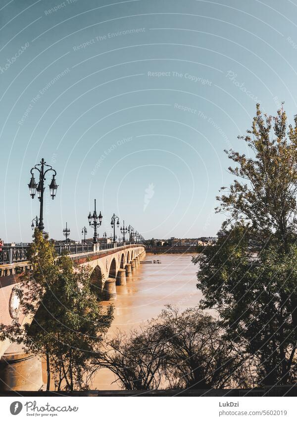 Klassisch über den Fluss bringen an einem sonnigen Tag Starke Tiefenschärfe Außenaufnahme Farbfoto Brücke Wasser Städtereise Tourismus Textfreiraum im Freien