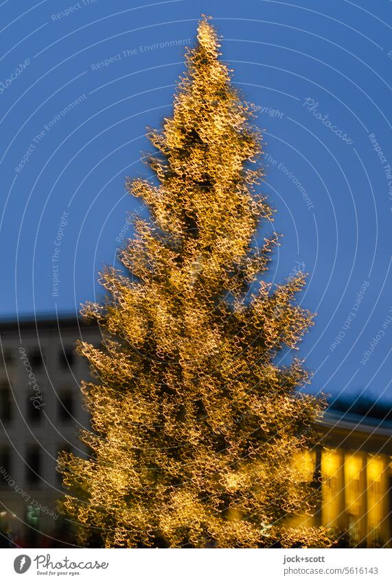 bewegter Weihnachtsbaum Weihnachten & Advent Weihnachtsstimmung festlich zittrig Doppelbelichtung Reaktionen u. Effekte Weihnachtsbeleuchtung Unschärfe