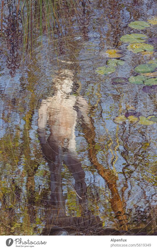 Impression Spiegelung Spiegelung im Wasser abstrakt irreal surreal Reflexion & Spiegelung Wasserspiegelung Wasseroberfläche Unschärfe geheimnisvoll David See