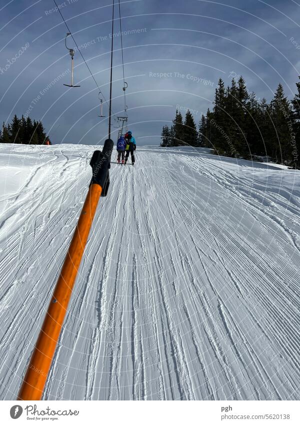 Liften Schnee Schlepper Schlepplift Winter Ski Skifahrer Skifahren