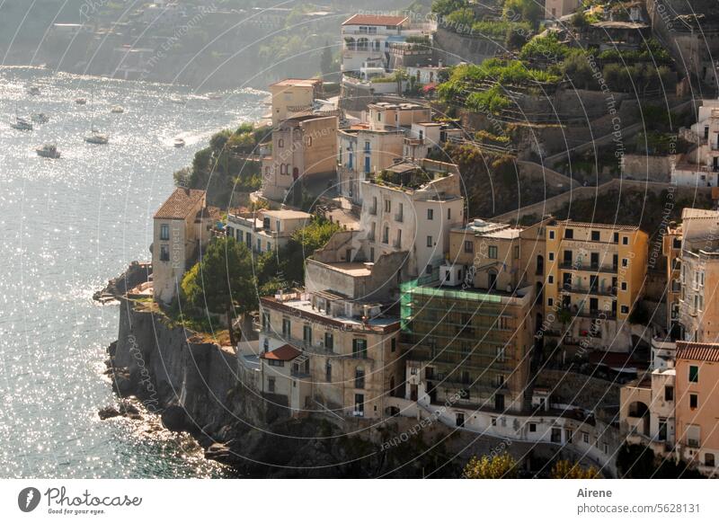 Sehnsucht nach dem Süden Süditalien Amalfiküste hell Minori Sommerurlaub Ferien & Urlaub & Reisen erholsam Schönes Wetter Italien Freizeit Panorama (Aussicht)