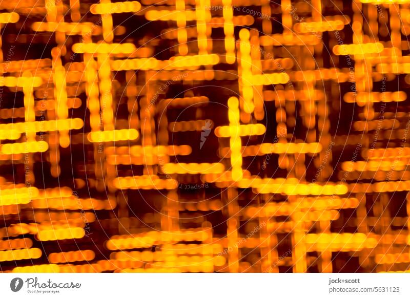 festliche Lichtzeichen Muster Code Unschärfe abstrakt Strukturen & Formen defokussiert leuchten Weihnachten & Advent Weihnachtsbeleuchtung Mehrfachbelichtung