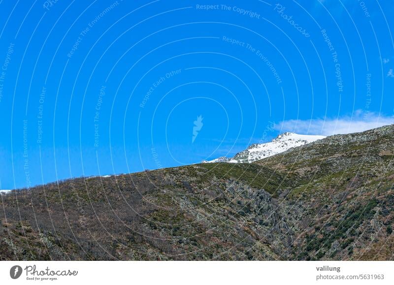 Berglandschaft in der Sierra de Gredos, Spanien Ávila Hintergrund Umwelt Landschaft Berge u. Gebirge natürlich Natur im Freien Park Gipfel Ambitus Felsen felsig