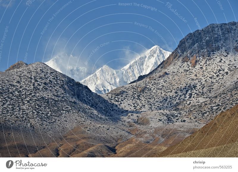 Nepal V Umwelt Natur Landschaft Erde Sand Himmel Wolken Sonnenlicht Schönes Wetter Nebel Schnee Felsen Berge u. Gebirge Gipfel Schneebedeckte Gipfel Gletscher