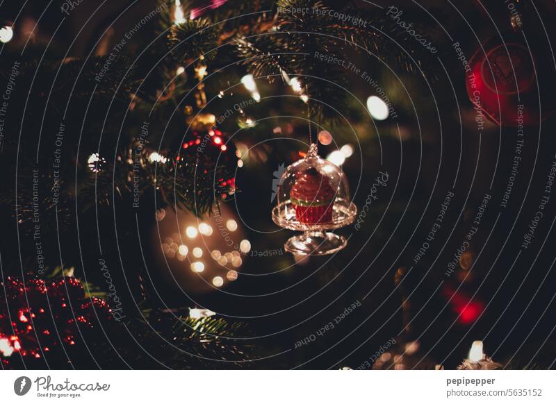 Weihnachtsbaum mit Muffin-Baumschmuck Weihnachten & Advent Weihnachtsdekoration Dekoration & Verzierung Tannenbaum Weihnachtsstimmung Stimmung Feste & Feiern