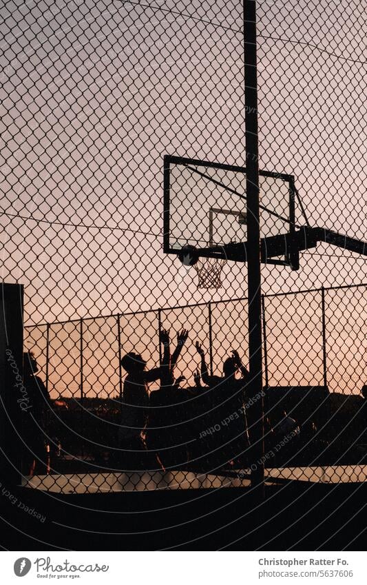 Basketball auf dem Tempelhoferfeld im Sommeridyll Berlin Sonnenuntergang tempelhofer feld Schönes Wetter Schönheit selfie Abenddämmerung Dämmerung