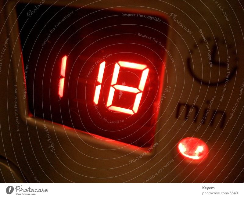 118 Min? Uhr Ziffern & Zahlen rot Mikrowelle Küche Elektrisches Gerät Technik & Technologie Digitalfotografie Zeit