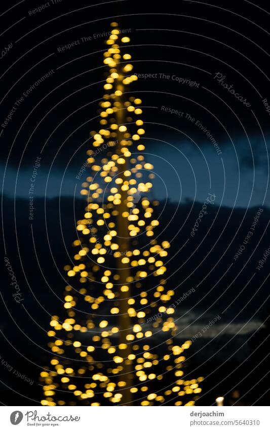 Es leuchtet,  funkelt und glitzert in dunkler Nacht. weihnachtsbaumbeleuchtung Stimmung Weihnachten & Advent Dekoration & Verzierung Feste & Feiern Vorfreude