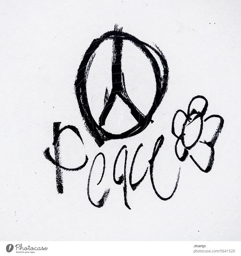 Peace Wand Frieden Graffiti Schriftzeichen Politik & Staat Hoffnung Kommunizieren Mauer Versöhnung Toleranz Freiheit Moral Friedenssymbole hoffnungsvoll Wunsch
