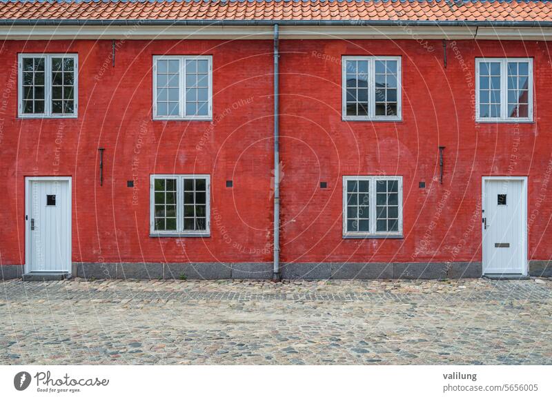 Bunte Fassade in Kopenhagen, Dänemark Dänisch Europa Europäer Skandinavien architektonisches Detail Architektur Gebäude Großstadt Farbe farbenfroh bunte Fassade