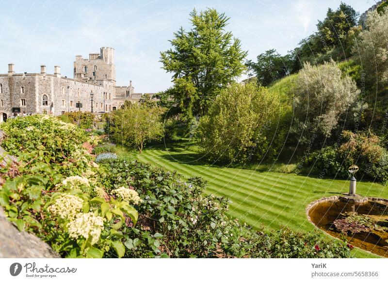 Windsor Castle Garten Ausgeglichenheit entspannt schönheit wohlriechend Fröhlichkeit Frühling gemütlich sonnenschein sommer mittelalterlich ritter turm oase
