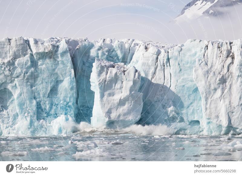Gletscherabbruch in der Arktis Klima Klimawandel Erderwärmung Gletschereis Gletscherschmelze globale Erwärmung Klimastreik klimakrise Arktisexpedition