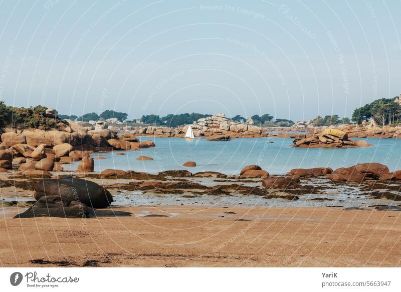 Bretagne - steiniger Segelweg Ausgeglichenheit freizeit fischfang granitfelsen entspannung Wohlgefühl windig warm sehnsuchtsort Spaziergang wandern Erholung