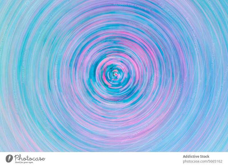 Abstraktes kreisförmiges Muster mit harmonischen Wirbeln aus rosa und blauen Farbtönen, die einen hypnotischen Spiraleffekt erzeugen abstrakt kreisrund