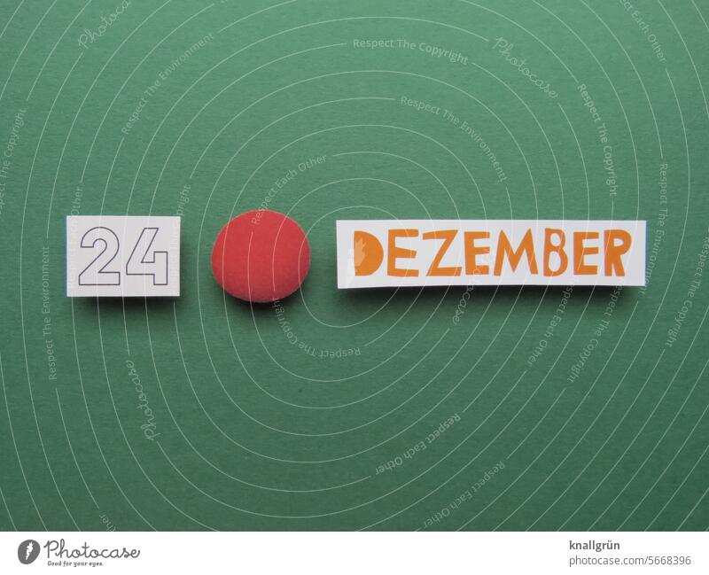 24. Dezember Weihnachten & Advent 24.Dezember Text Winter Dekoration & Verzierung Feste & Feiern Tradition fröhlich rot Hintergrund neutral Ziffern & Zahlen