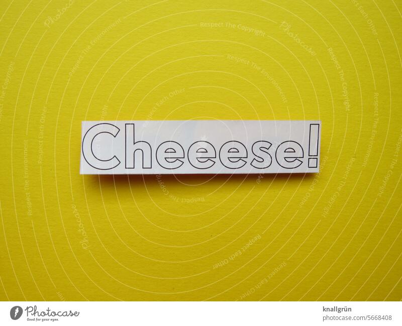 Cheeese! Lächeln Fotografie Text Cheese Käse Lebensmittel lecker Mahlzeit Ernährung Vegetarische Ernährung Bioprodukte Farbfoto Gesunde Ernährung Freundlich