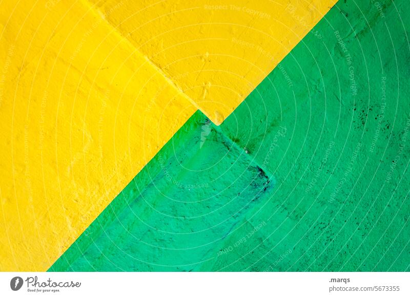 Brasilianische Ecke Farbe Wand minimalistisch Hintergrundbild Geometrie einfach Strukturen & Formen gelb grün Grafik u. Illustration Brasilien Nahaufnahme