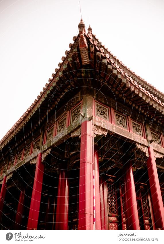 Tradition trifft Dekoration Chinesische Architektur historisch China Peking Weltkulturerbe authentisch Symbole & Metaphern Figur Sightseeing Kunsthandwerk