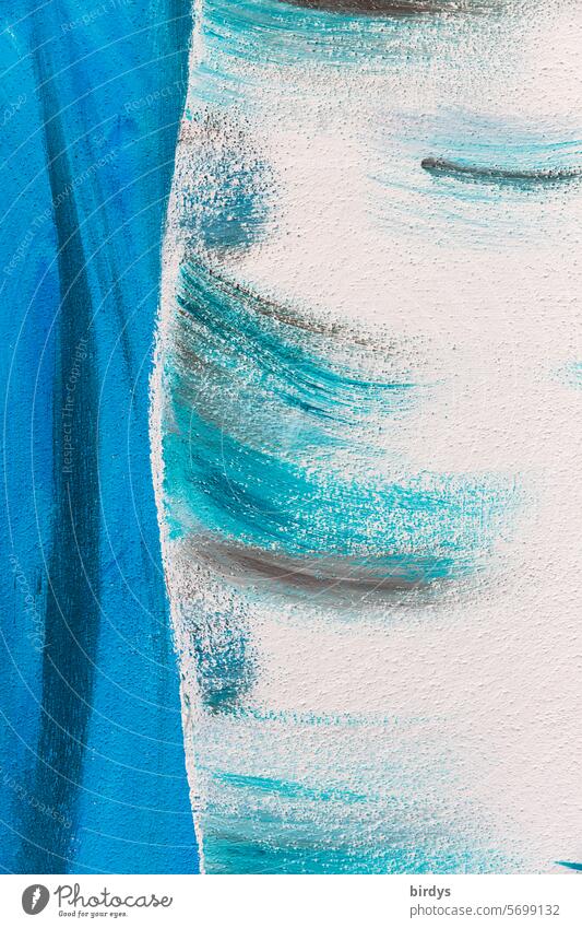 abstraktes Hintergrundbild Buchcover Malerei gemalt Blautöne Kreativität weiß Design blau Muster Farbe