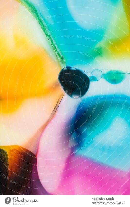 Abstrakte bunte flüssige Kunst mit Blasen und Texturen abstrakt farbenfroh liquide Verwirbelung pulsierend Nahaufnahme Design künstlerisch mehrfarbig