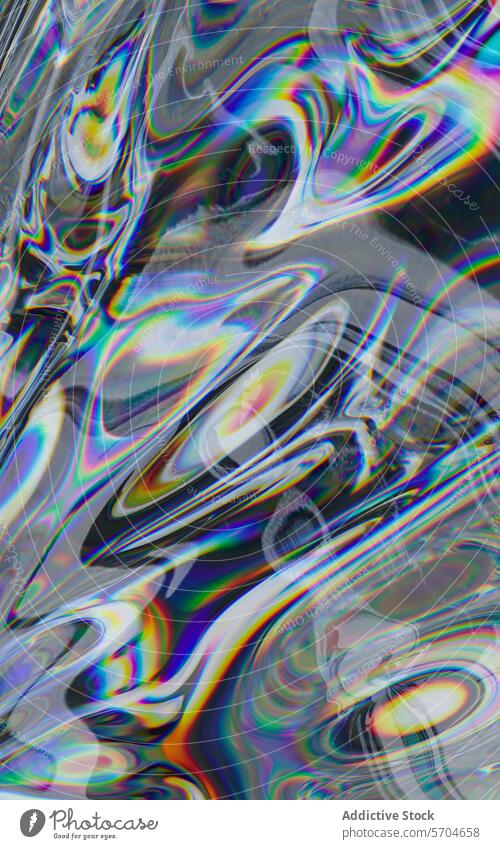 Psychedelisches Wirbelmuster mit leuchtenden Regenbogenfarben abstrakt psychedelisch Verwirbelung Muster pulsierend Farbe digital visuell Erfahrung Kunst Design