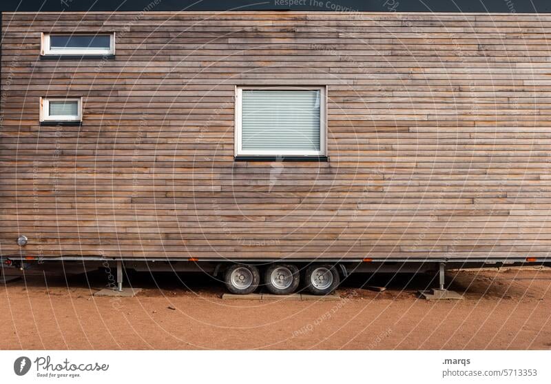 Mobile Home Wohnwagen Fenster Anhänger wohnlich wohnen alternativ Holz tiny house Erholung Holzhaus Bauwagen Ferien & Urlaub & Reisen Zuhause