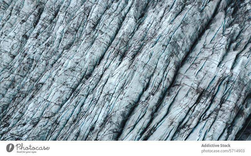 Majestätische Texturen eines isländischen Gletschers Island Eis blau Crevasse Nahaufnahme Natur kalt arktische gefroren Landschaft malerisch reisen Ausflugsziel