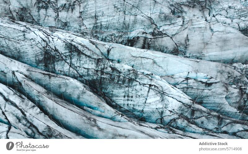 Majestätische Texturen eines isländischen Gletschers Island Eis blau Crevasse Nahaufnahme Natur kalt arktische gefroren Landschaft malerisch reisen Ausflugsziel
