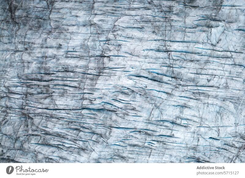 Die faszinierende Struktur und die Muster des VatnajÃ¶kull-Gletschers Antenne Ansicht Textur Island Natur Artistik Eis blau Kamm Crevasse abstrakt natürlich