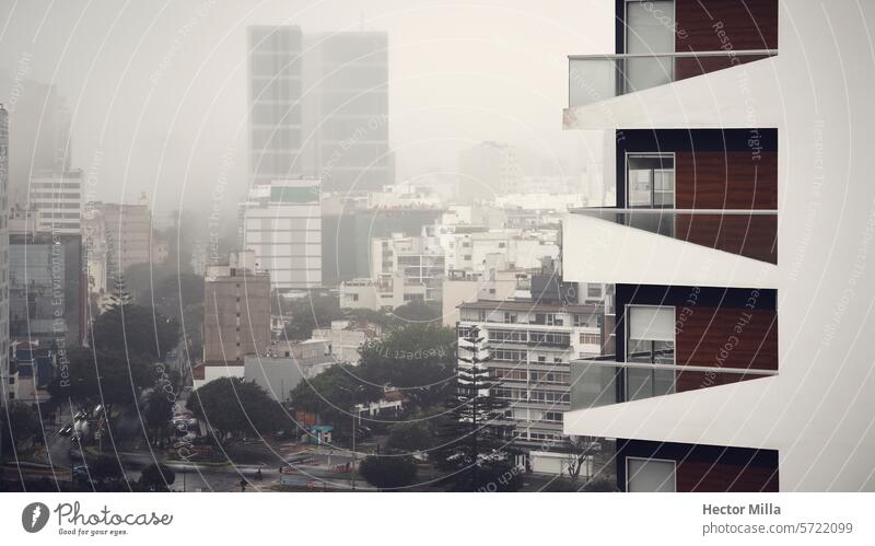 Die Stadt Lima, Peru, im Nebel namens garúa reisen Großstadt Peruaner Landschaft Himmel Ferien & Urlaub & Reisen Außenaufnahme Süden amerika Ausflugsziel