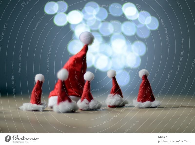 Versammlung Dekoration & Verzierung Weihnachten & Advent Familie & Verwandtschaft Kopf Menschengruppe Kindergruppe Mütze glänzend leuchten klein lustig niedlich