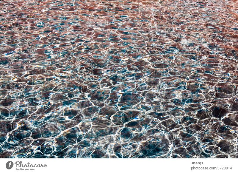 Klares Wasser Wasseroberfläche Wellen Strukturen & Formen Wellenform Natur Reflexion & Spiegelung Hintergrundbild Nahaufnahme Flüssigkeit nass Bewegung