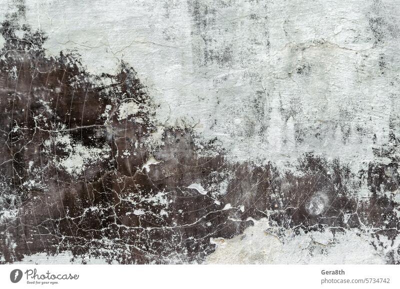 Muster einer alten schmutzigen Betonwand abstrakt gealtert Antiquität Hintergrund Zement Risse Beschädigte Design dreckig verzweifelt Grunge schäbig Material