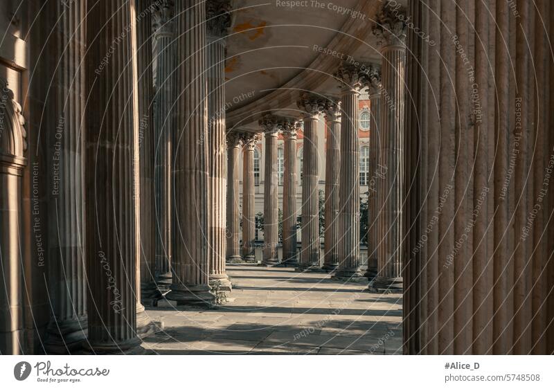 Reisen Deutschland Kultur und Geschichte Sehenswürdigkeit Säulenhallen Mopke Preußisch antik architektonisch Architektur Anziehungskraft Hintergrund Schönheit