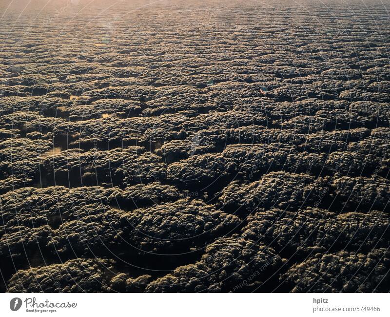Sonnenaufgang und Wolken Wolkenhimmel Sonnenaufgang - Morgendämmerung über den Wolken weich Menschenleer fliegen