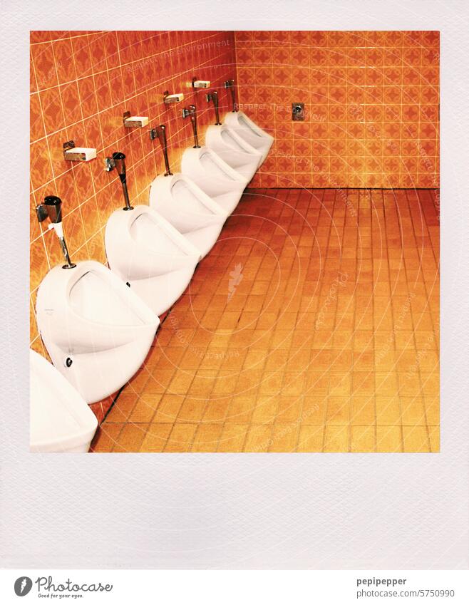 pissoirs Pissoir Toilette urinieren Fliesen u. Kacheln Innenaufnahme Farbfoto Menschenleer Urin Öffentliche Toilette Sanitäranlagen Herrentoilette sanitär Klo