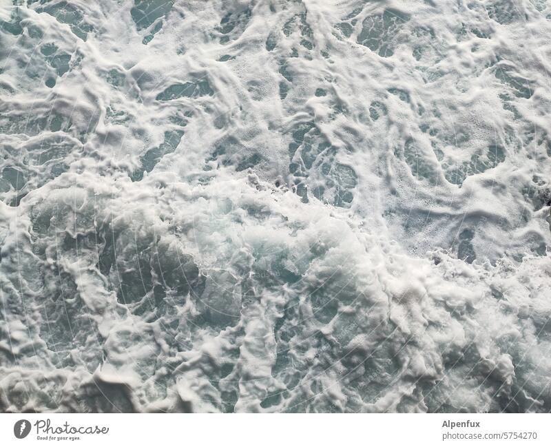 im Wasser gicht Meer Menschenleer Gicht Natur Außenaufnahme Hintergrund unruhig Gischt nass Wellen Brandung wild Wellengang Naturgewalt Atlantik bedrohlich