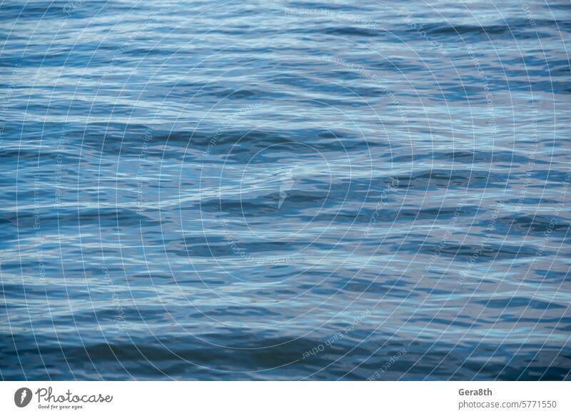 Textur des blauen Flusswassers mit kleinen Wellen abstrakt aqua Hintergrund Bucht blanko Blauer Hintergrund Blaues Meer Blauwasser hell abschließen Küste