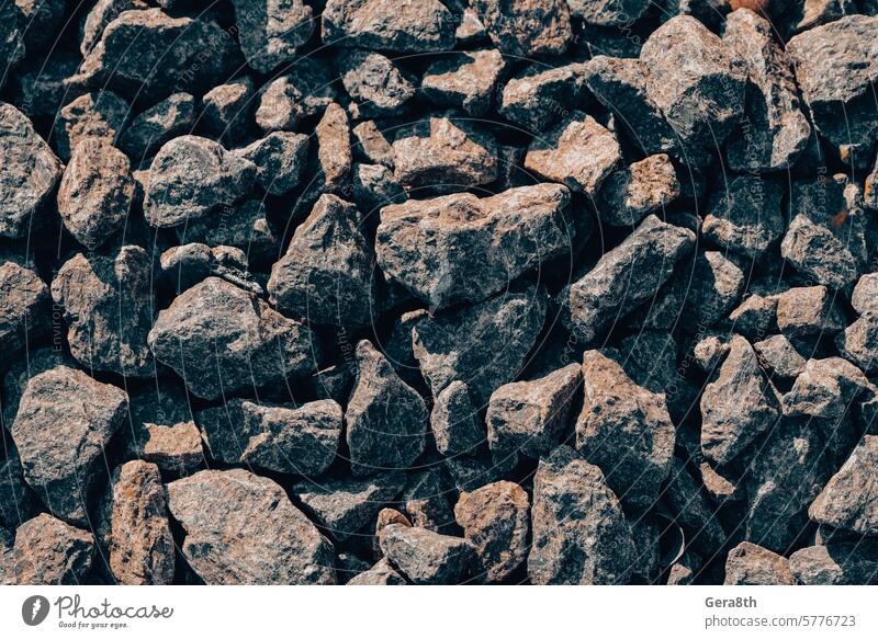 abstrakter Hintergrund viele kleine Steine eine Menge Schotter Architektur blanko braun Nahaufnahme Konstruktion Schotterhintergrund Schottermuster
