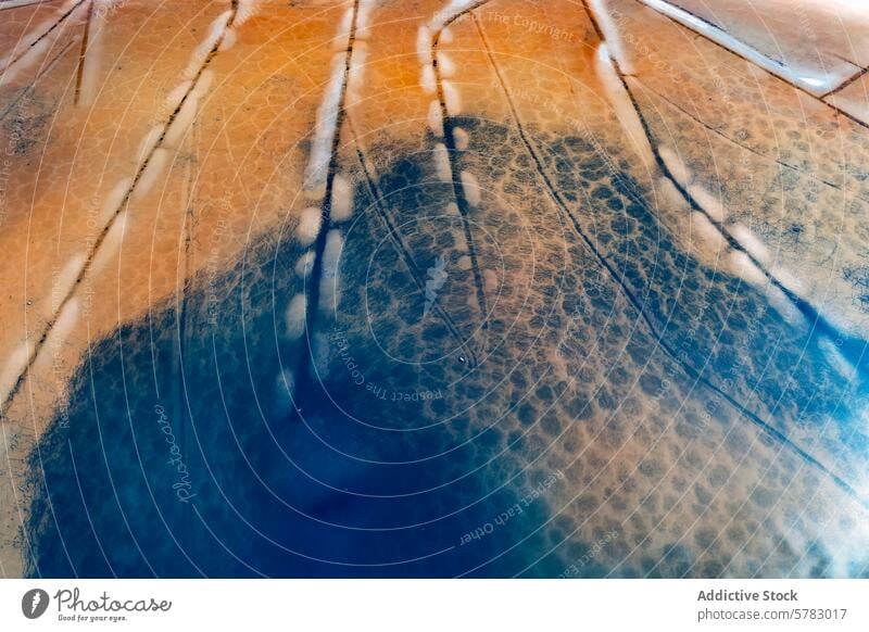 Luftaufnahme der Salzlagunen von Toledo in Spanien Antenne Ansicht Dröhnen Bild Lagune Textur Muster Tonung Erde Mineral Landschaft Fotografie oben Natur