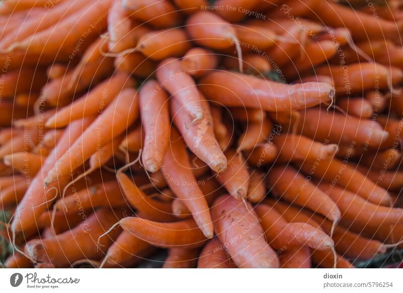 Markttag - gut für die Augen Karotten Möhre Möhren Marktstand Gemüse frisch Lebensmittel Gesundheit Bioprodukte Vegetarische Ernährung Gesunde Ernährung