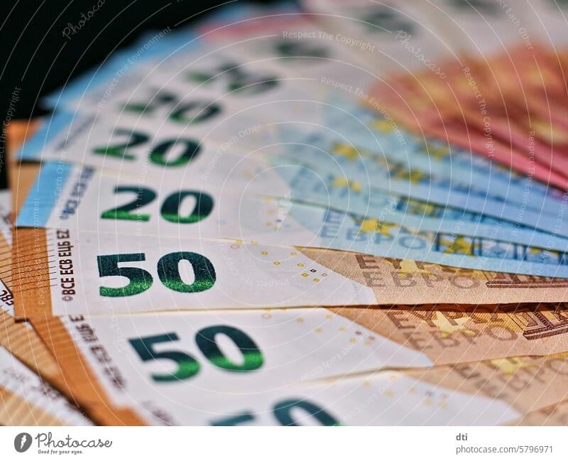 Euro-Geldscheine Bargeld Finanzen Vermögen