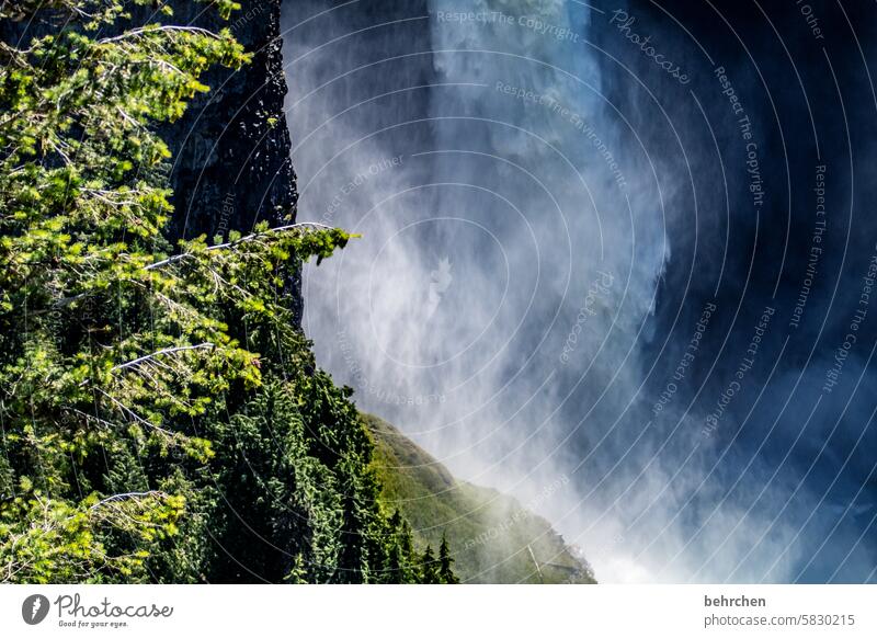 sprichwörtlich | viel lärm um nichts Menschenleer Außenaufnahme Farbfoto Naturphänomene Krach Rauschen laut spritzig schön außergewöhnlich Wasserfall Landschaft