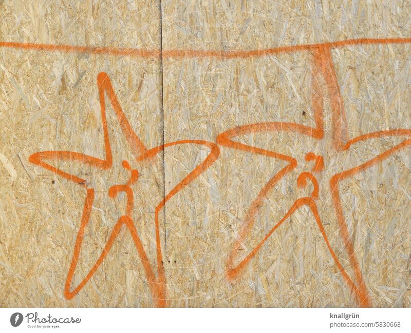 Schlechte Laune Graffiti Stern Wand Holz Holzwand Farbfoto Menschenleer Außenaufnahme Tag Strukturen & Formen fünfzackig 2 zwei miese Laune miesepetrig Gefühle