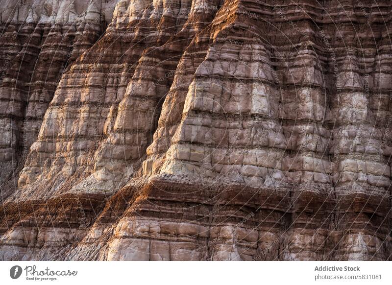 Die strukturierten Klippen der Wüstenlandschaft von Arizona wüst Landschaft Felsen Formation sedimentär angefressen Textur Geologie Nahaufnahme kompliziert