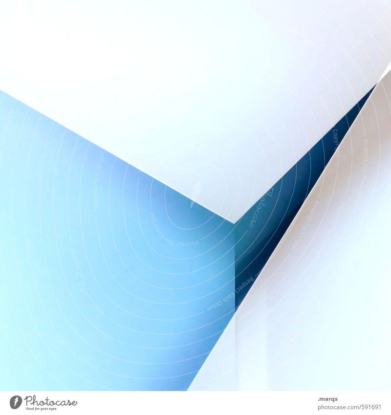 Y blau weiß Grafik u. Illustration minimalistisch abstrakt Design Hintergrundbild Geometrie Stil modern eckig Strukturen & Formen